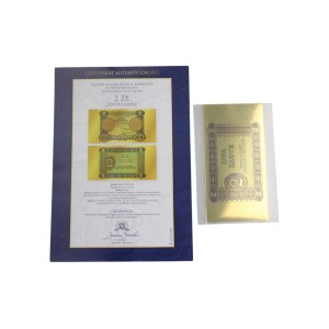 The most beautiful Polish banknotes in pure gold - national treasury - 2 zloty Harvester