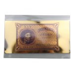The most beautiful Polish banknotes in pure gold - national treasury - 1 zloty Tateusz Kosciuszko