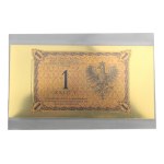 The most beautiful Polish banknotes in pure gold - national treasury - 1 zloty Tateusz Kosciuszko