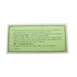 Deposit revaluation voucher, 1983. 100 zloty