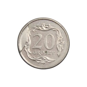 20 penny 2008 Chipping of the stamp - minting error