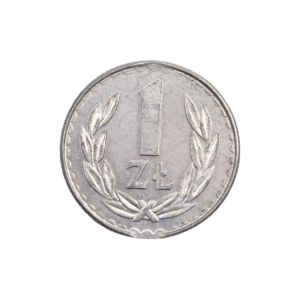 1 zł 1987 KB - końcówka blachy - błąd menniczy
