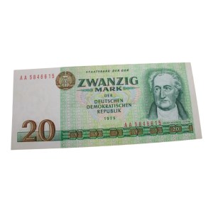 GDR - 20 Mark 1975, banknote
