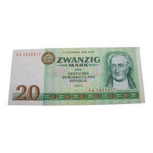 GDR - 20 Mark 1975, banknote