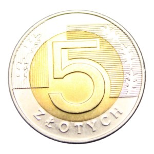 5 PLN 1994 Pologne, troisième République