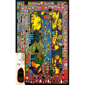 proj. Friedensreich HUNDERTWASSER (1928-2000), Olympische Spiele Munchen 1972
