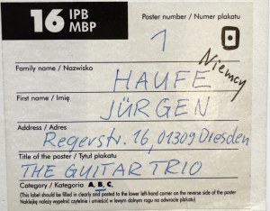 proj. Jurgen HAUFE (1949-1999), The Guitar Trio. Paco de Lucia, Al Di Meola, John McLaughlin, 1996