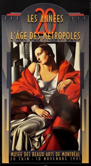 proj. Tamara LEMPICKA (1898-1980), 20 LES ANNEES L'AGE METROPOLES. MUSEE DES BEAUX-ARTS DE MONTREAL, 1991