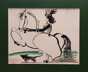 Pablo Picasso (1881 - 1973), Jacqueline on horseback XI, z cyklu 