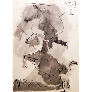 Pablo Picasso (1881 - 1973), Z cyklu Toros y Toreros (Byki i toreadorzy), 1961