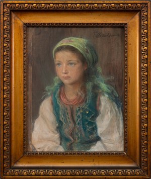 Teodor AXENTOWICZ (1859 - 1938), Dziewczyna w chuście