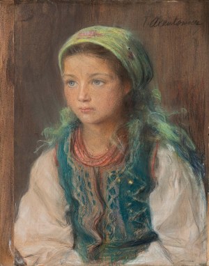 Teodor AXENTOWICZ (1859 - 1938), Dziewczyna w chuście