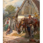 Stanisław BAGIEŃSKI (1876 - 1948), Spotkanie przy chacie, 1924