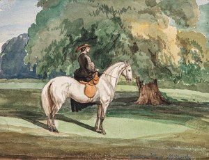 Maksymilian OBORSKI (1809 - 1878), Dama na koniu, 1835