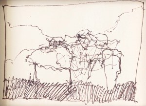 Jerzy DUDA-GRACZ (1941 - 2004), Szkic do obrazu Łagów, z cyklu: Chopinowi Duda-Gracz, 2002