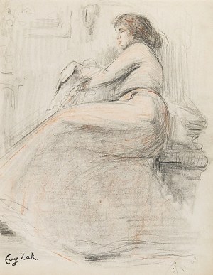Eugeniusz ZAK (1884-1826), Femme Alanguie, 1903