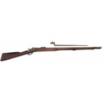 Švédská puška vzor 1867 Remington Rolling Block s tulejovým bajonetem