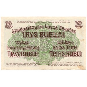 Poznań, 3 ruble 1916, seria C ''...wystara''