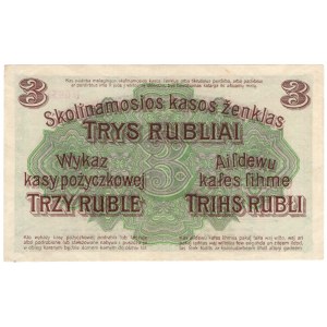 Poznań, 3 ruble 1916, seria U