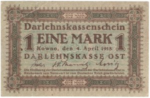 Kaunas, 1 mark 1918, series B