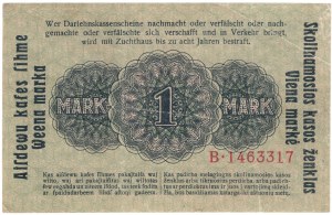 Kaunas, 1 mark 1918, series B