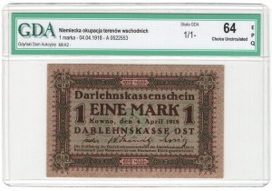 Kaunas, 1 mark 1918, series A