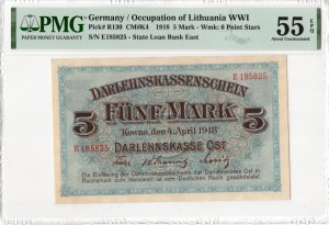 Kaunas, 5 marks 1918, E series