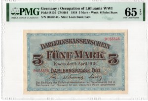 Kaunas, 5 marks 1918, series D