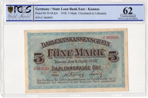 Kaunas, 5 marks 1918, series C