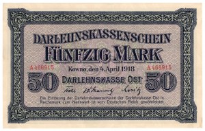 Kaunas, 50 marks 1918, series A