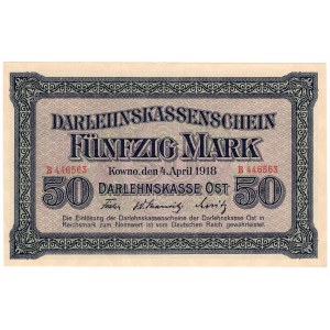 Kowno, 50 marek 1918, seria B