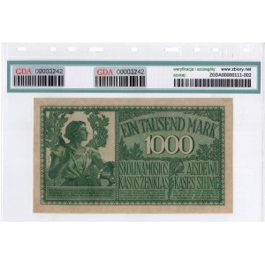 Kowno, 1000 marek 1918 - 6 cyfr