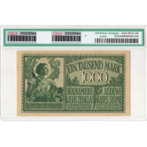 Kowno, 1000 marek 1918 - 7 cyfr