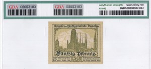 Danzig, 50 fenig 1919 - green