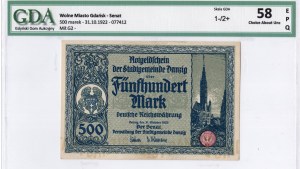 Gdansk, 500 marks 1922