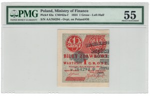 Pass ticket, 1 penny 28.04.1924, AA series