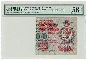 Pass ticket, 5 pennies 28.04.1924