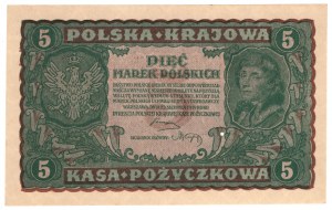 5 Polish marks 1919, II Serja O