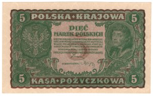 5 Polish marks 1919, 2nd Series DV