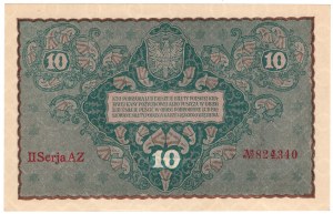 10 Polish marks 1919, 2nd Series AZ