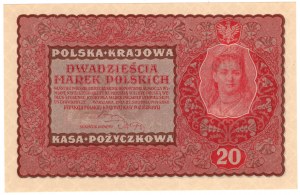 20 Polish Marks 1919, 2nd Series DV