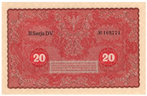 20 Polish Marks 1919, 2nd Series DV