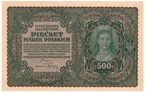 500 Polish Marks 1919, 1st Series BA