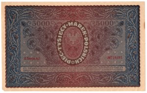 5,000 Polish marks 1920, II Serja AJ