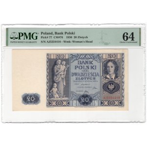 20 złotych 1936, seria AJ