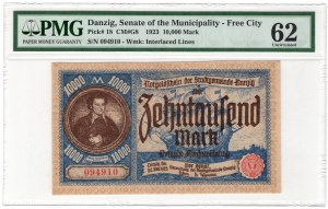 Gdansk, 10,000 marks 1923