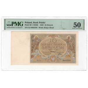 10 złotych 1929, seria GJ