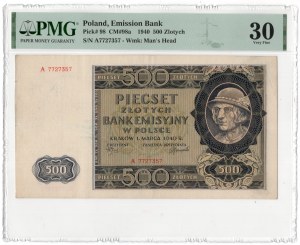 500 zloty 1940, Series A