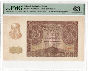 100 zloty 1940, E series