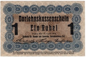 Poznan, 1 ruble 1916